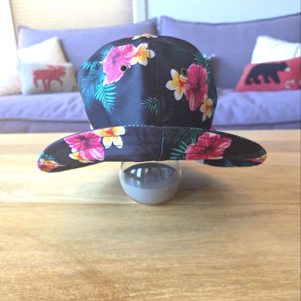 Floral Patterned Bucket Sun Cap